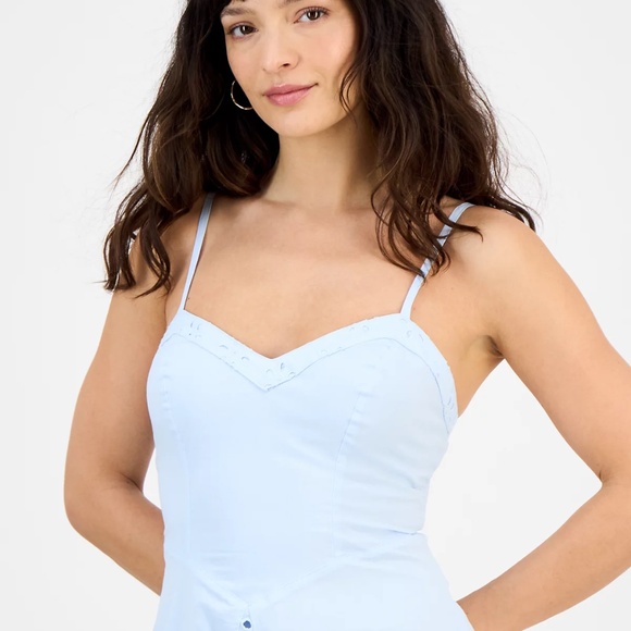 NEW And Now This Petite V-Neck Sleeveless Eyelet Maxi Dress XS petite - Picture 7 of 7